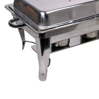 Plat de service rectangulaire professionnel en acier inoxydable, grande taille, robuste, pour buffet, chauffe-plats, traiteur