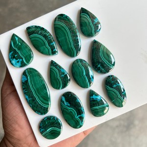 Chrysocolle Malachite Quartz Poli Naturel, Cristal de Guérison Apaisant pour le Chakra Cardiaque, Pierre Précieuse Cadeau, Cristal Vert AMAN GEMS - Product Image 3