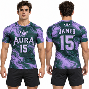 เสื้อฟุตบอลแบบรัดรูป สกรีนโลโก้ทีมได้ ผ้าสเตรช สำหรับฝึกซ้อม ชั้นใน OEM ขายส่ง MOQ ต่ำ รับสั่งจำนวนมาก แบรนด์ส่วนตัว ชุดทีม - Product Image 5