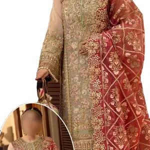 洗練された2024年のファッション: ブランドのパキスタン & インドのドレス。一流の品質と重い刺繍で有名です。