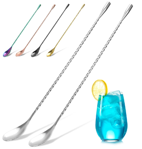 Cuchara de Barra de Acero Inoxidable Genuina de Excelente Calidad, Pulido Espejo, para Café y Té, Cuchara Larga para Remover, Mejor Precio - Product Image 6