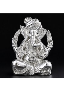 Pagdi Rajasthani Hecho a Mano de Primera Calidad, Ídolo de Ganesh Chapado en Plata 999, Paquete Multipiezas, Artículo de Decoración Espiritual para Hogar, Oficina, Boda - Product Image 2