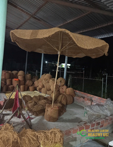ร่มมะพร้าวธรรมชาติสำหรับร่มเงาภายนอกอาคารในพื้นที่เขตร้อน เหมาะสำหรับชายหาด รีสอร์ท วิลล่า สวน และพื้นที่พักผ่อน Eco2go เวียดนาม - Product Image 6