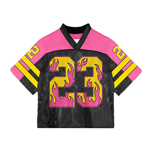 Hot Selling Lightweight Boxy Jersey for Men Custom Logo OEM Service Breathable Mesh Material for Summer and Autumn Streetwear - Product Image 3