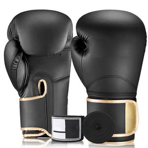 Guantes de boxeo de cuero PU auténtico en oferta, estilo guantes de boxeo de cuero marrón para saco de boxeo pesado - Product Image 1