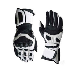 Guantes de cuero antideslizantes para carreras, motociclismo, ciclismo, deportes al aire libre, con pantalla táctil, estilo veraniego para los dedos - Product Image 6