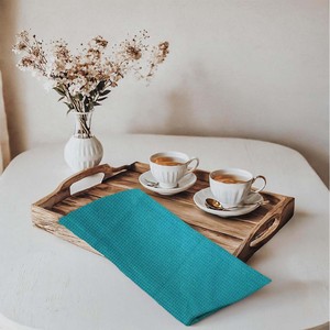 Serviettes de cuisine en coton gaufré de couleur unie luxueuses, les mieux notées, séchage rapide, absorbantes, Sandex Corp 180 GSM pour la cuisine - Product Image 6