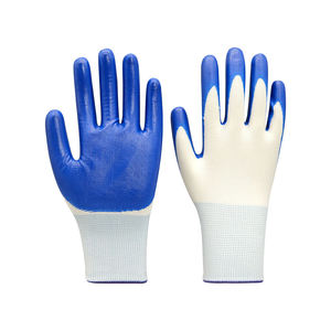 Gants de travail réutilisables en polyester et nylon, tricotés sans couture, enduits de NBR, 13G 15G, avec poignet élastique, pour la construction et l'emballage - Product Image 1