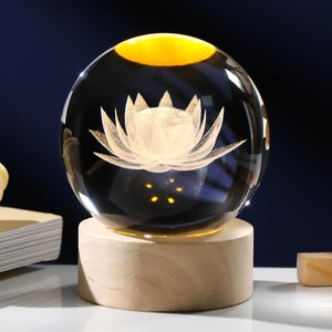 Sculpture de méditation en forme de fleur de lotus en bois de noyer artisanal - Vente en gros - Product Image 6