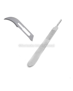 Scalpel manuel jetable en acier inoxydable Surtechs # 15 Sets stériles de 10 lames chirurgicales dentaires pour dermaplaning - Product Image 5