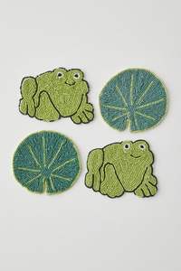 ชุดจานรองแก้วทำมือจากลูกปัดเม็ดเล็ก รูปทรงสี่เหลี่ยม สำหรับป้องกันโต๊ะ เหมาะสำหรับใช้ในบ้าน บาร์ งานเลี้ยงค็อกเทล ร้านอาหาร - Product Image 4