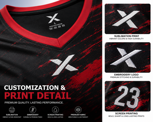 ชุดเสื้อฟุตบอล X Men แบบไม่มีแขน คอวี ผ้าโพลีเอสเตอร์พิมพ์ลายแบบ Sublimation ระบายเหงื่อได้ดี ชุดกีฬา รับผลิตแบบ OEM ODM - Product Image 3