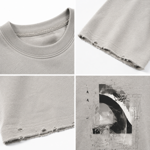 Camiseta Gráfica Extra Grande Unisex Premium de Estilo Vintage, Mezcla de Algodón y Poliéster, Diseño Personalizado, Ropa Urbana para Hombre - Product Image 4