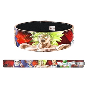 Dragon <b>Ball</b> Z Character Print Leather Waist Support Belt Adjustable Buckle Closure Unisex Fitness <b>Exercise</b> Gear - Product Image 5