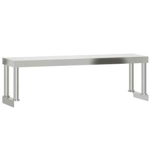 Mesa de Trabajo para Cocina Comercial con Estante Superior de 43.3''x21.7''x47.2'', Fabricada en Acero Inoxidable - Product Image 5