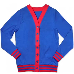 Suéter Cárdigan Unisex para Todas las Temporadas, Bordado Personalizable, Colores y Tallas a Elección, Material de Algodón, Cuello en V con un Solo Botón - Product Image 1