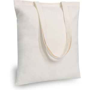 Custom Cotton Canvas Tote <b>Bag</b> with Drawstring & Ribbon Handles <b>Reusable</b> <b>Shopping</b> <b>Bag</b> for Grocery Gift Daily Use - Product Image 1