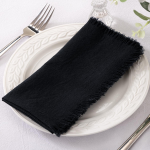 Serviette de table en lin biologique faite à la main avec ourlet festonné vert sauge pour mariage, vente en gros OEM - Product Image 3