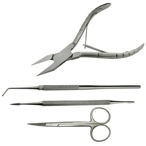 Instruments de podologie, ensemble de manucure et pédicure, kit de chirurgie des ongles, instruments de podologie en acier inoxydable - Product Image 1