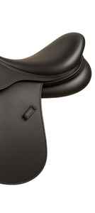 SILLÍN DE CARRERAS DE CUERO SINTÉTICO PREMIUM Y SUAVE CON CUERPO DE MADERA Y PLÁSTICO Y HERRAJES DE BRONCE Modelo RS2 - Product Image 3