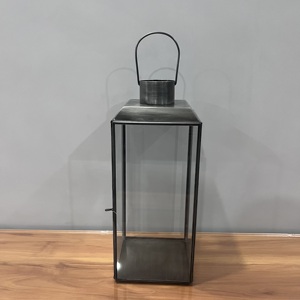 Farol de Vela Moderno de Metal y Vidrio, Decorativo para Mesa, para Decoración del Hogar, Bodas, Ramadán, Navidad - Product Image 1
