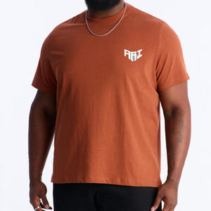 T-shirt pour homme en coton 100% uni avec logo personnalisé, coupe ample et décontractée, col rond, streetwear, marque privée, fabricant OEM ODM - Product Image 1