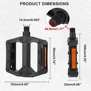 Pedales de Bicicleta de Aluminio Ligeros Antideslizantes para Carretera y Montaña, Pedales de Plataforma para Bicicletas de Adultos, Diseño Duradero y Antideslizante - Product Image 2