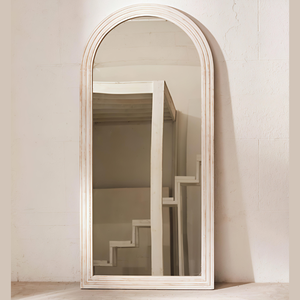 Décoration murale en bois sculpté Smart Art, miroir d'inspiration bohème, décoration d'intérieur, cadre rond en MDF, accent vintage pour le salon - Product Image 1