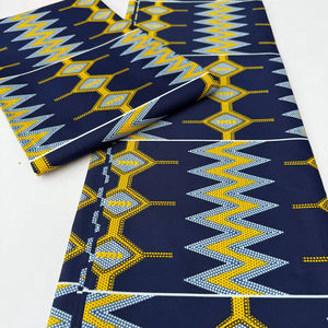 Tissu imprimé africain 100% coton, fabrication directe d'usine OEM, provenant du Maroc, pour la confection de vêtements - Product Image 1