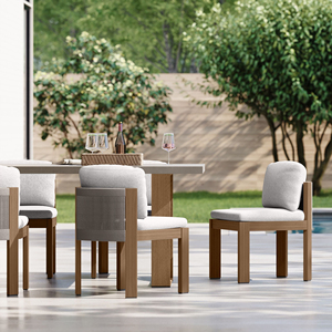 Muebles de Exterior Modernos de Alta Calidad Resistentes a la Intemperie, Silla de Comedor con Estructura de Teca y Cuerda Tejida, Color Personalizado, Lujosa - Porto - Product Image 5