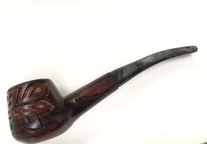 Pipe à fumer en bois de qualité supérieure, faite à la main, style rustique, accessoire décoratif vintage - Product Image 2