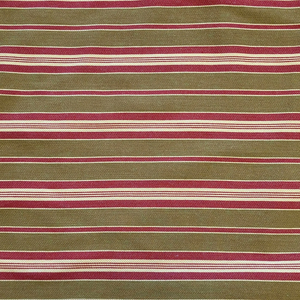 Tissu d'ameublement décoratif tissé au mètre, rayé rouge olive crème, 54 pouces de large, textile durable pour meubles et décoration intérieure - Product Image 1