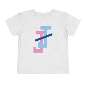 Camiseta Gris Jaspeada con Estampado para Niños, Cuello Redondo, Manga Corta, Algodón Suave, Ropa Informal para el Día a Día, la Escuela y la Moda - Product Image 1