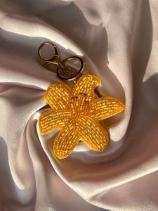 Floral Embroidery Beaded Handmade Eco-Friendly Classic Decorative <b>Keychain</b> Gift for Women and Girls - Product Image 1