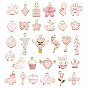 Charms Bracelet <b>Making</b> Key Chains>Metal Key Chains Gold Plated Moon Pendant DIY Necklace <b>Jewellery</b> <b>Making</b> <b>Kit</b> Crafting 60 Pcs - Product Image 4