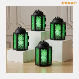 Mini Farolillo Marroquí de Metal para Velas de Té, Decoración Navideña Ecológica Hecha a Mano con Impresión Tipográfica Personalizada, Novedad para el Hogar - Product Image 4