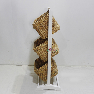 Artex Dong Thap Factory Handmade <b>Baskets</b> Seagrass Water Hyacinth <b>Weaving</b> Storage Racks For Home And Office Use - Product Image 2