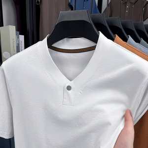 Camiseta de Manga Corta para Hombre ST. Meer ODM, Verano, Casual, Fresca, Transpirable, Tejido Worsted 180g, Color Sólido, Corte Holgado - Product Image 2