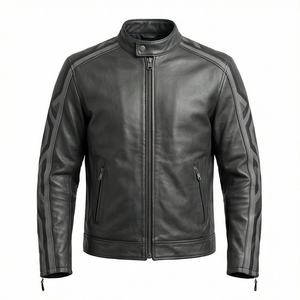 Chaqueta de Motociclista de Cuero Genuino para Hombre de la Mejor Calidad, Nueva Colección de Invierno, Chaquetas de Motocicleta con Protecciones Desmontables Personalizadas - Product Image 1