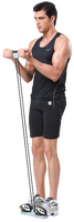 ALLWINWIN PUE02 Appareil d'exercice à résistance - Bande de résistance tubulaire avec pédale pour abdominaux