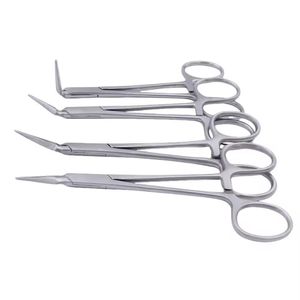 Ensemble de ciseaux chirurgicaux dentaires en acier inoxydable, ciseaux opératoires courbes et droits, kit d'instruments chirurgicaux médicaux - Product Image 5
