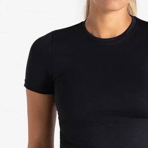Camiseta Deportiva de Alta Calidad para Mujer, Tejido Transpirable, Cómoda, para Gimnasio, Yoga, OEM, Marca Privada - Product Image 6