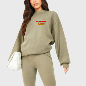 Sweat-shirt en coton pour femme, vêtement décontracté tendance, logo personnalisé, fabricant OEM, fournisseur en gros, collection de sweat-shirts en molleton décontractés - Product Image 1