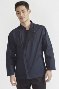 Logo personalizzato cucina <span class=keywords><strong>cuoco</strong></span> ristorante traspirante Workwear nero con cerniera a maniche lunghe <span class=keywords><strong>giacca</strong></span> da <span class=keywords><strong>cuoco</strong></span> per le donne e gli uomini - Product Image 6