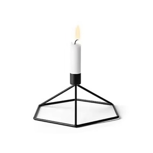 Support à bougies en métal élégant, porte-bougie stylé, décoration de table de mariage contemporaine pour intérieur - Product Image 6