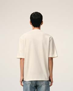 Custom Men's <b>White</b> Short Sleeve O-Neck T-Shirt 100% Cotton Regular Fit Casual Jersey Knitted Solid Color - Product Image 5