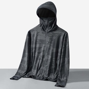 Veste de pêche à capuche anti-UV UPF 50 à imprimé géométrique personnalisé, en polyester sublimé, fermeture éclair, manches longues, vêtements d'extérieur - Product Image 2