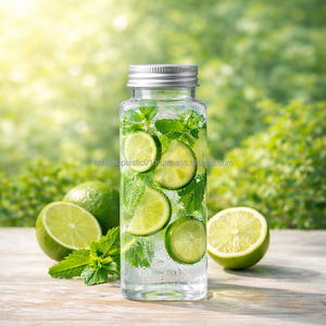 Botella de Plástico Cuadrada Transparente de 300 ml, PET VD300-33, de Grado Alimenticio y Ecológica, para Jugos y Bebidas - Product Image 6