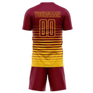 New Arrival Multi Color Printed Soccer Uniform Set Lightweight Fabric Short Sleeve Quick Drying Football Uniform For Team Match - Product Image 3