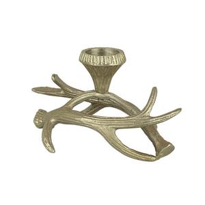 Support de bougie tête de cerf argenté avec bois de cerf pour décoration de Noël, présentation de table, porte-bougie renne fait main, vente chaude - Product Image 3